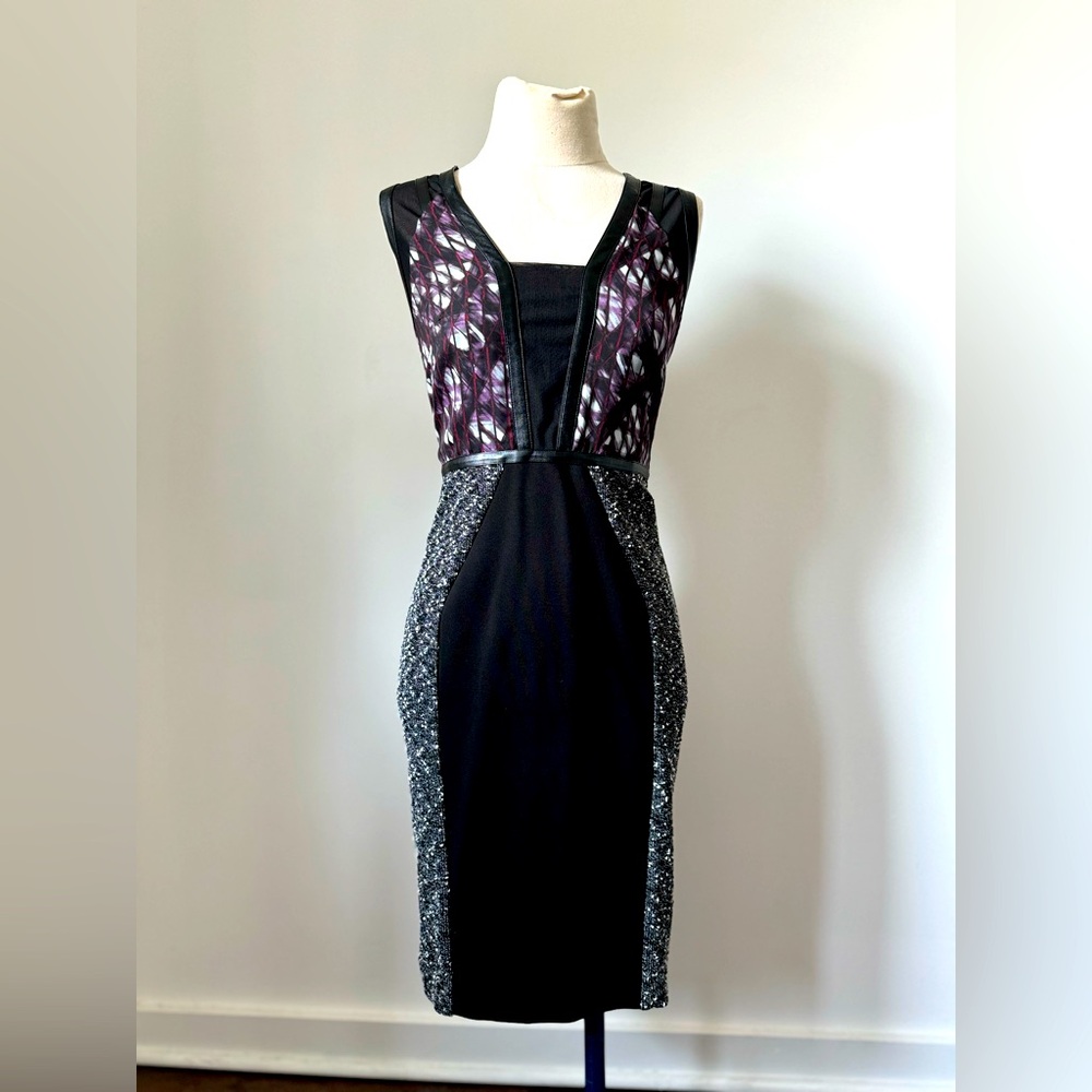 Rachel Roy Women's Mixed Media Sheath Dress Size 2 $129 new